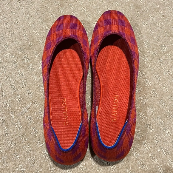 Rothy’s limited edition super cute Square plaid, size 9.5 - Picture 2 of 4